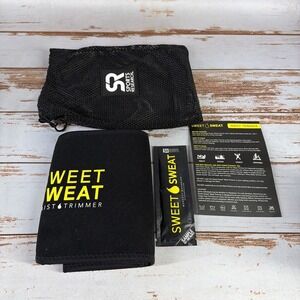Sweet Sweat Waist Trimmer Band Black Yellow Size L w Solution + Case New